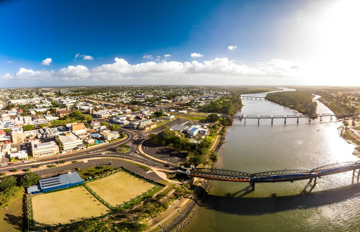Aerial Drone View of Central Area of Bundaberg — Concrete Cutting in Bundaberg, QLD