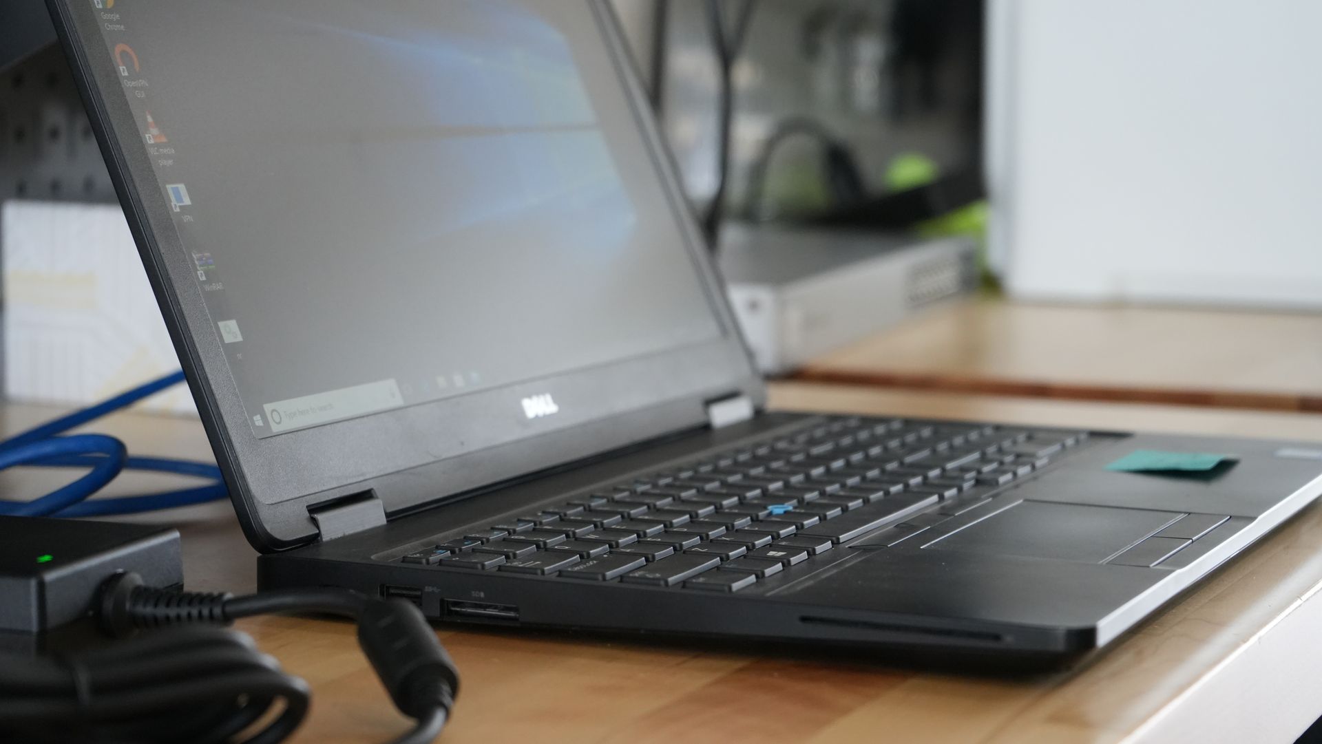 Laptop computer on desk