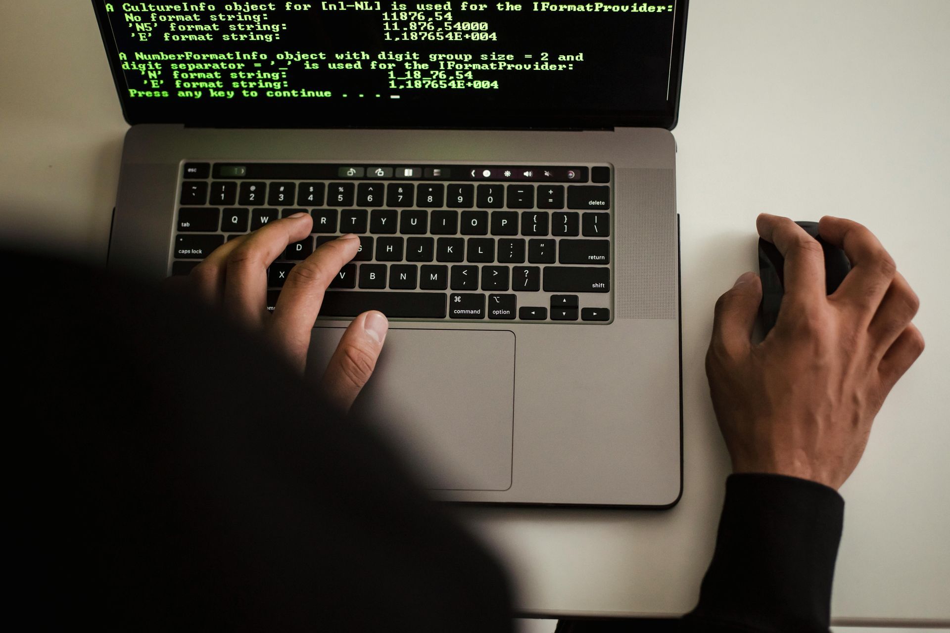 Laptop on desk