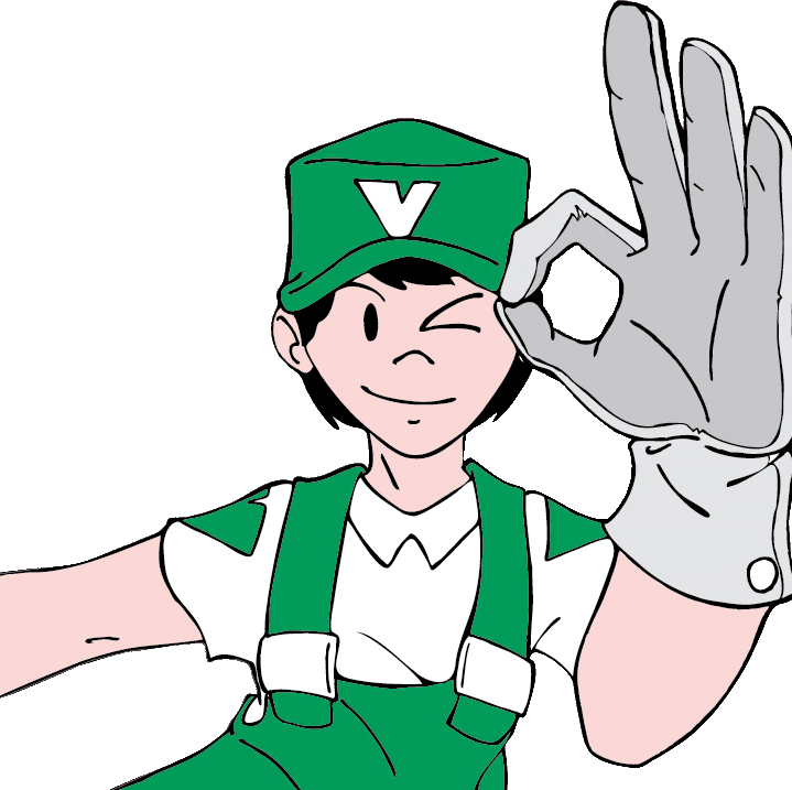 Un uomo che indossa un cappello verde con la lettera V sopra