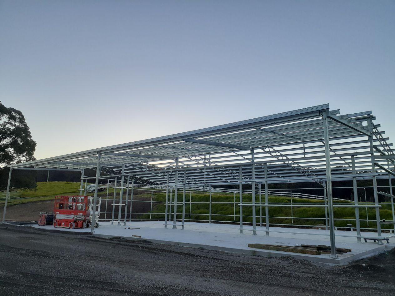 Industrial Shed Under Construction - Handrails in Shoalhaven, NSW