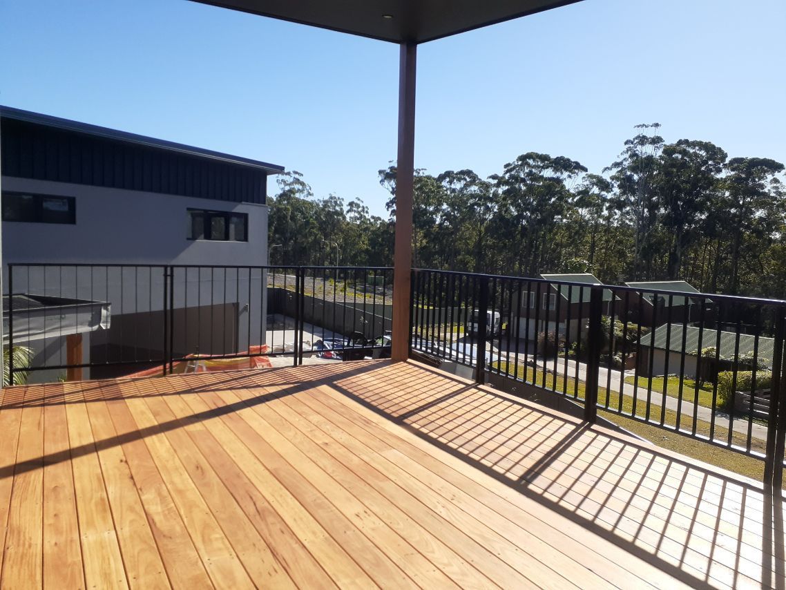 Modern Handrails and Wooden Deck  - Handrails in Shoalhaven, NSW