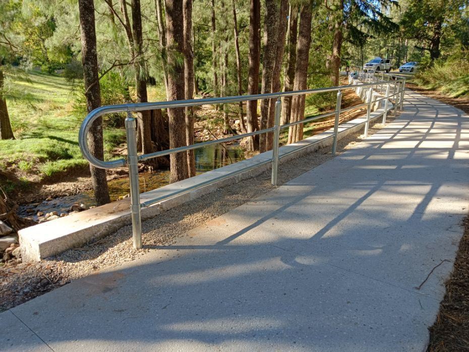 Steel Railing on Forest Road - Handrails in Shoalhaven, NSW