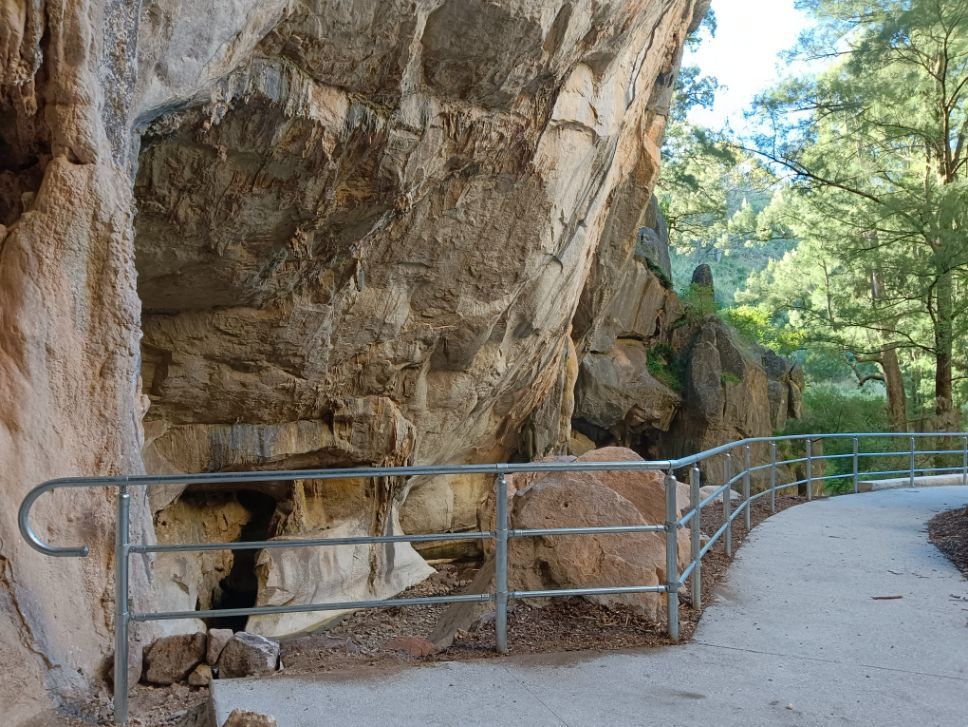 Huge Rock with Metal Handrails - Handrails in Shoalhaven, NSW