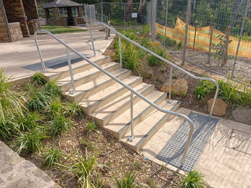 Side View Outside Stairs with Handrails Metal - Handrails in Shoalhaven, NSW