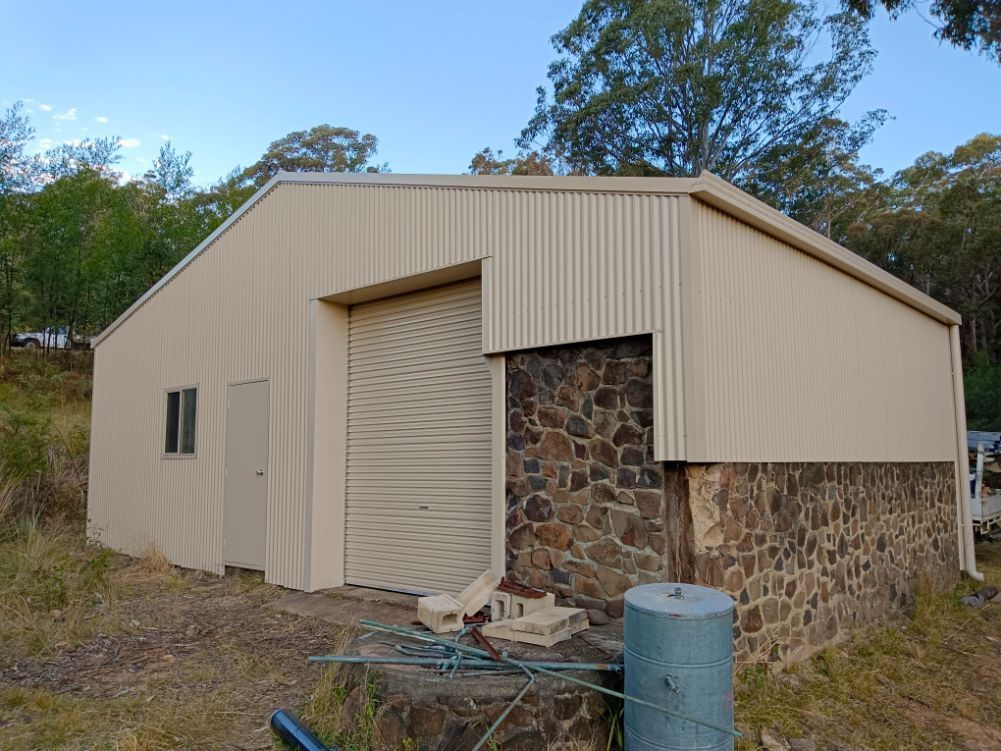 New Painted Exterior Shed - Handrails in Shoalhaven, NSW