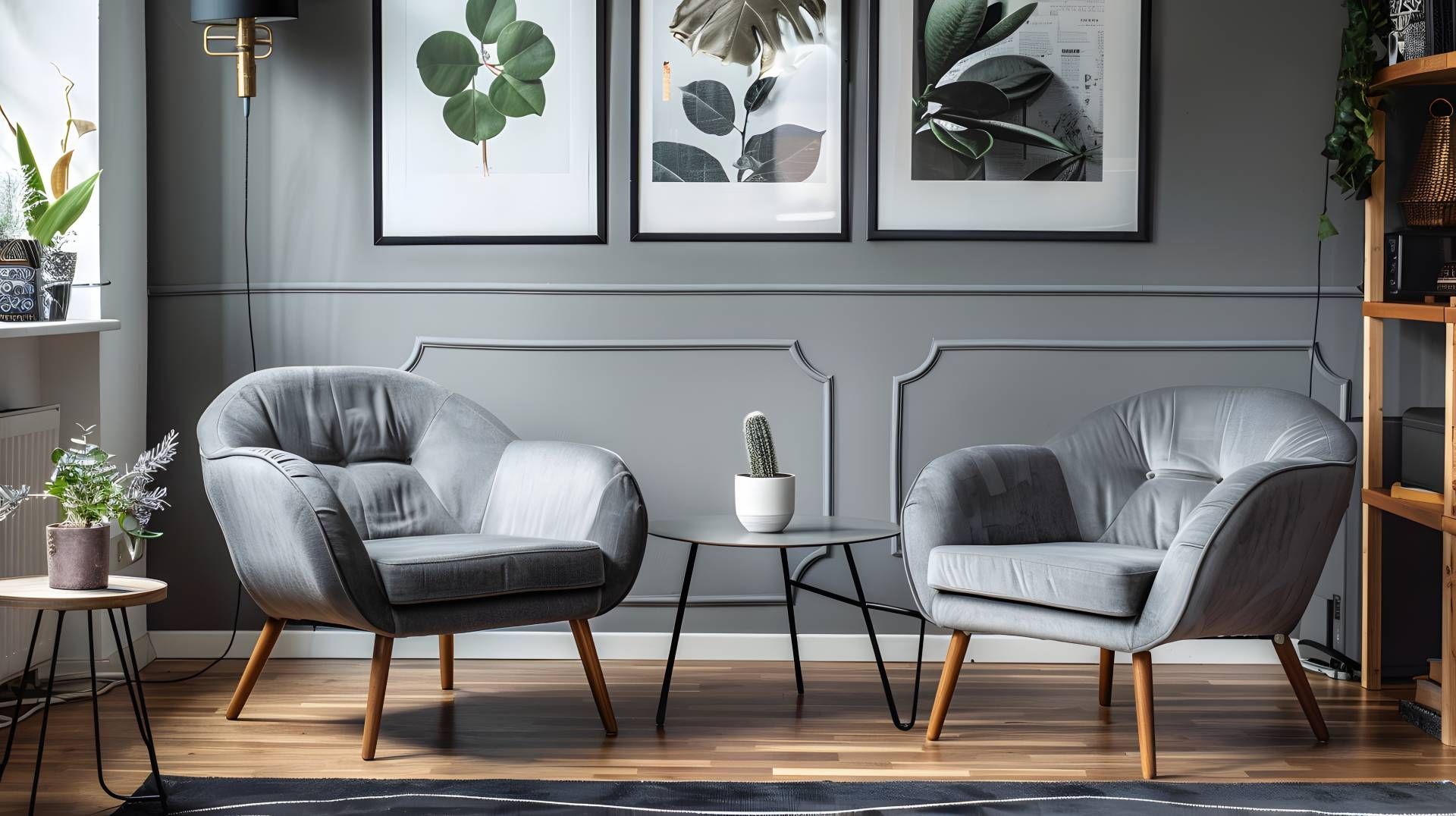 Living room featuring soft gray paint on the walls near Lexington, KY