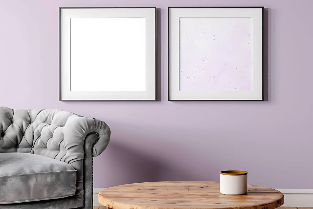 Living room featuring lavender paint colors in a home near Lexington, KY