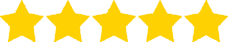 A row of yellow stars on a white background.