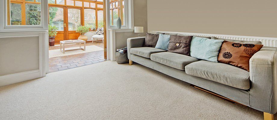 a cream carpet in a living room 