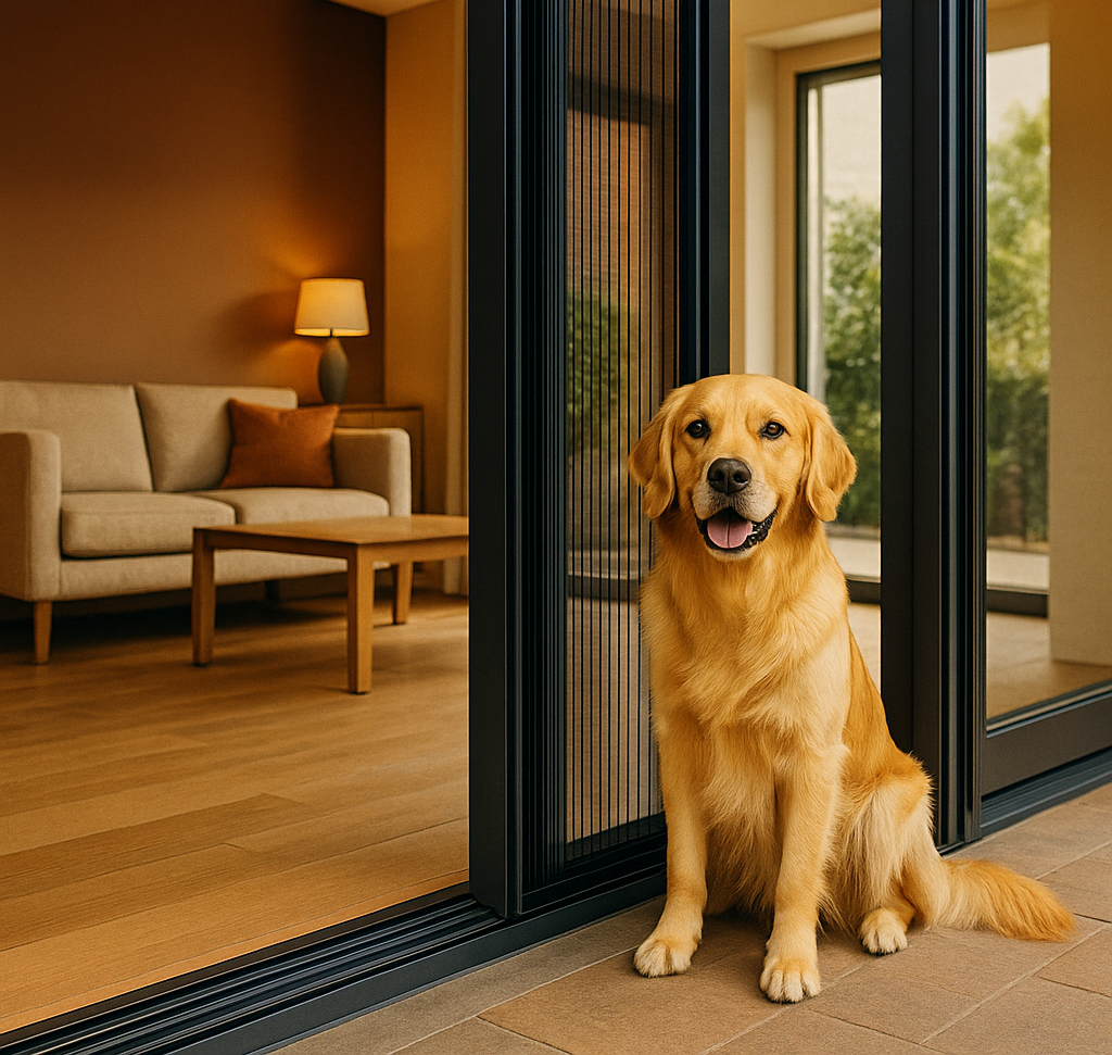 hordeur huisdier hond kat gaas plissehor sterk huisdierproof