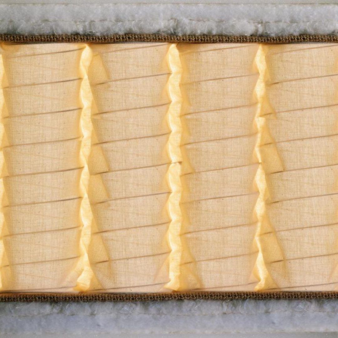 Eine Nahaufnahme der Innenseite einer Matratze