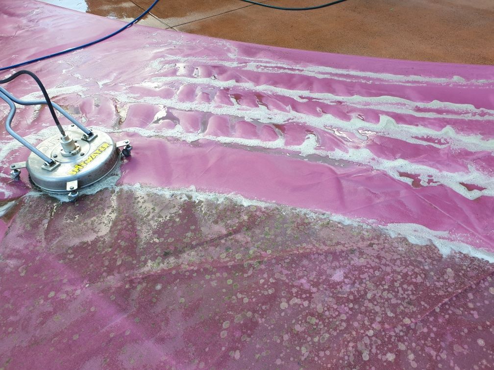 Cleaning Shade Sail — Cleaners in Sunshine Coast, QLD