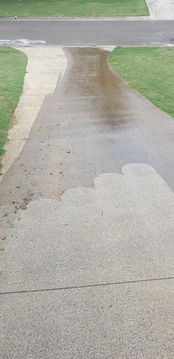 Before And After Look Of Driveway — Concrete Sealer in Sunshine Coast, QLD