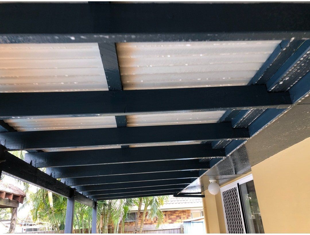 Mould Removed From Pagola Roof — Pressure Cleaning in Sunshine Coast, QLD