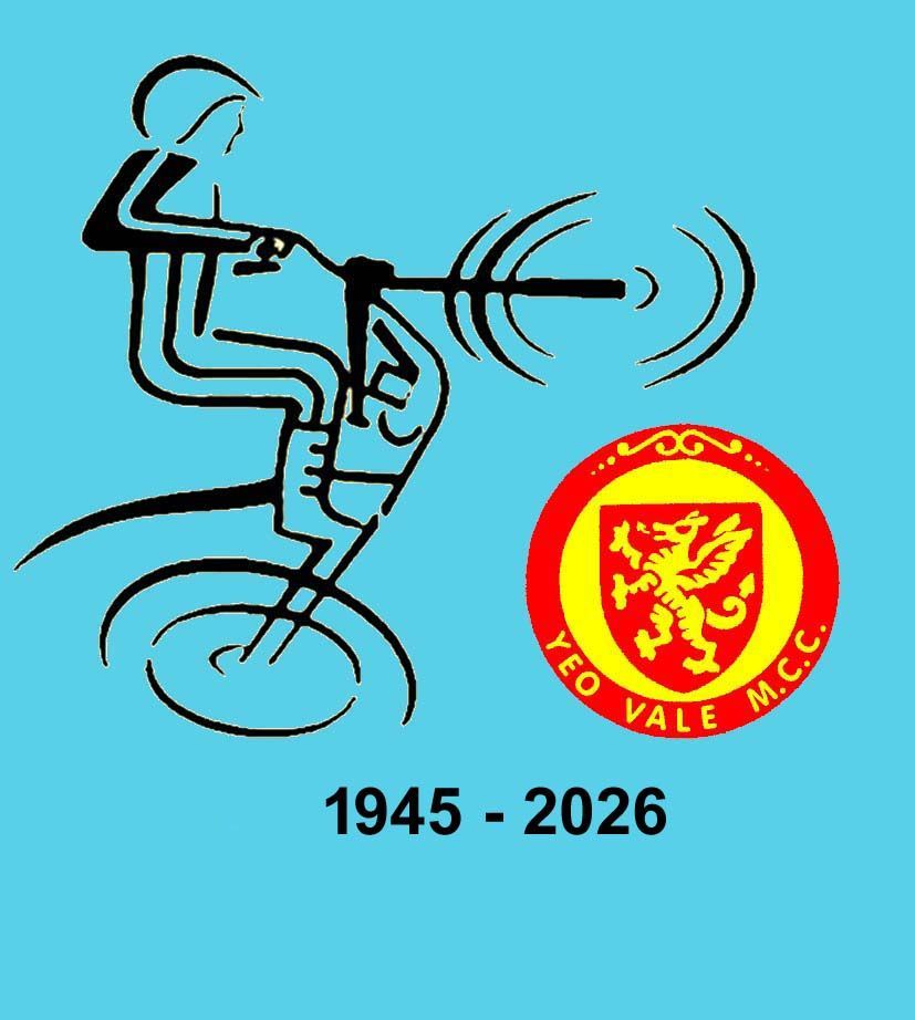 A drawing of a person riding a bike and the year 1945-2021