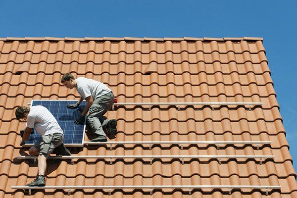 New roof with solar panels