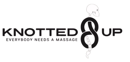 Logo for Knotted Up massage. Text reads