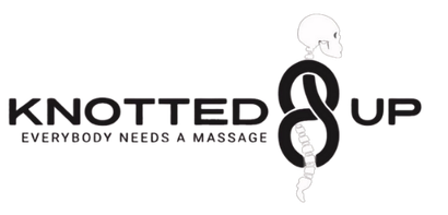 Logo for Knotted Up massage. Text reads 