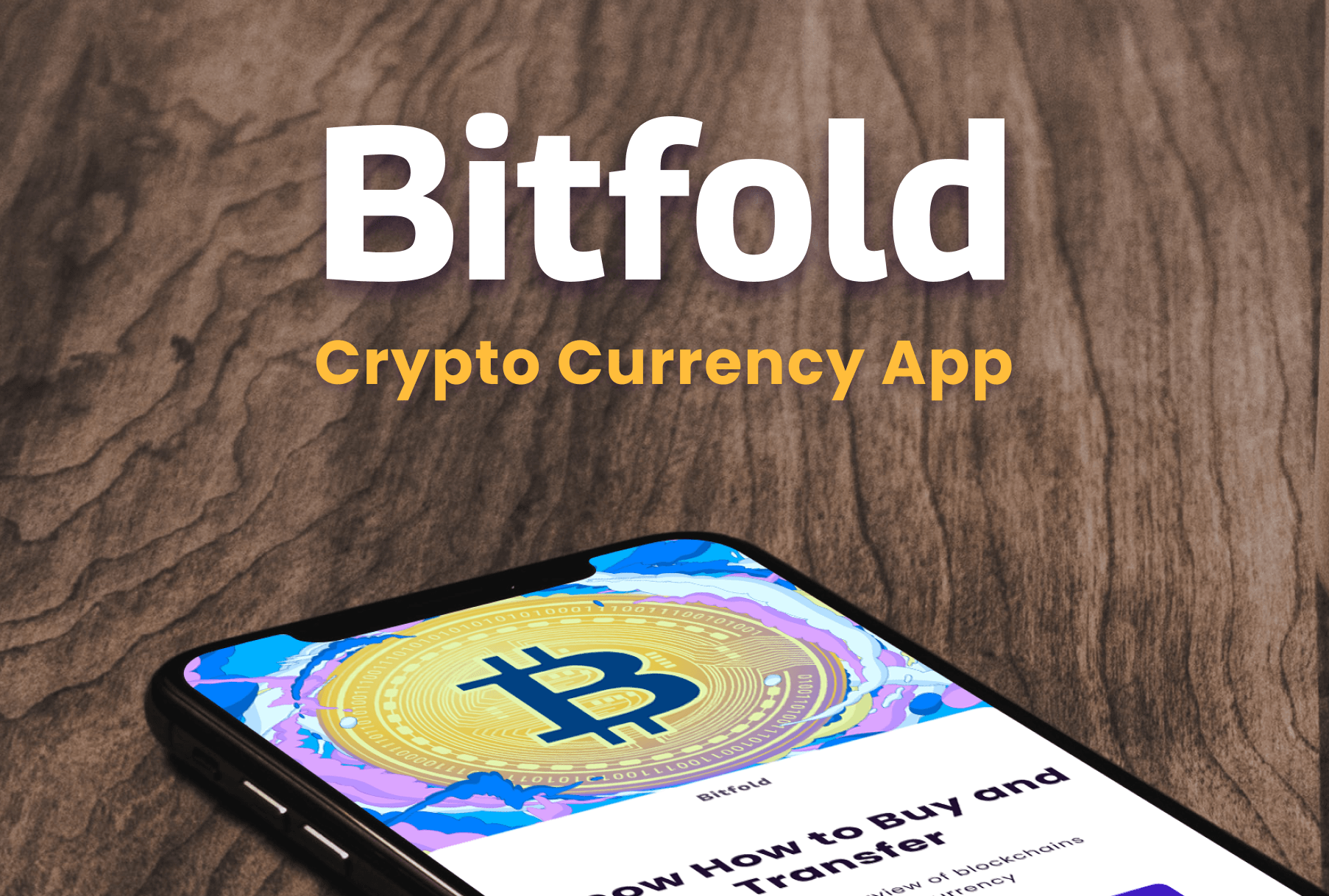 A phone with the word bitfold on it