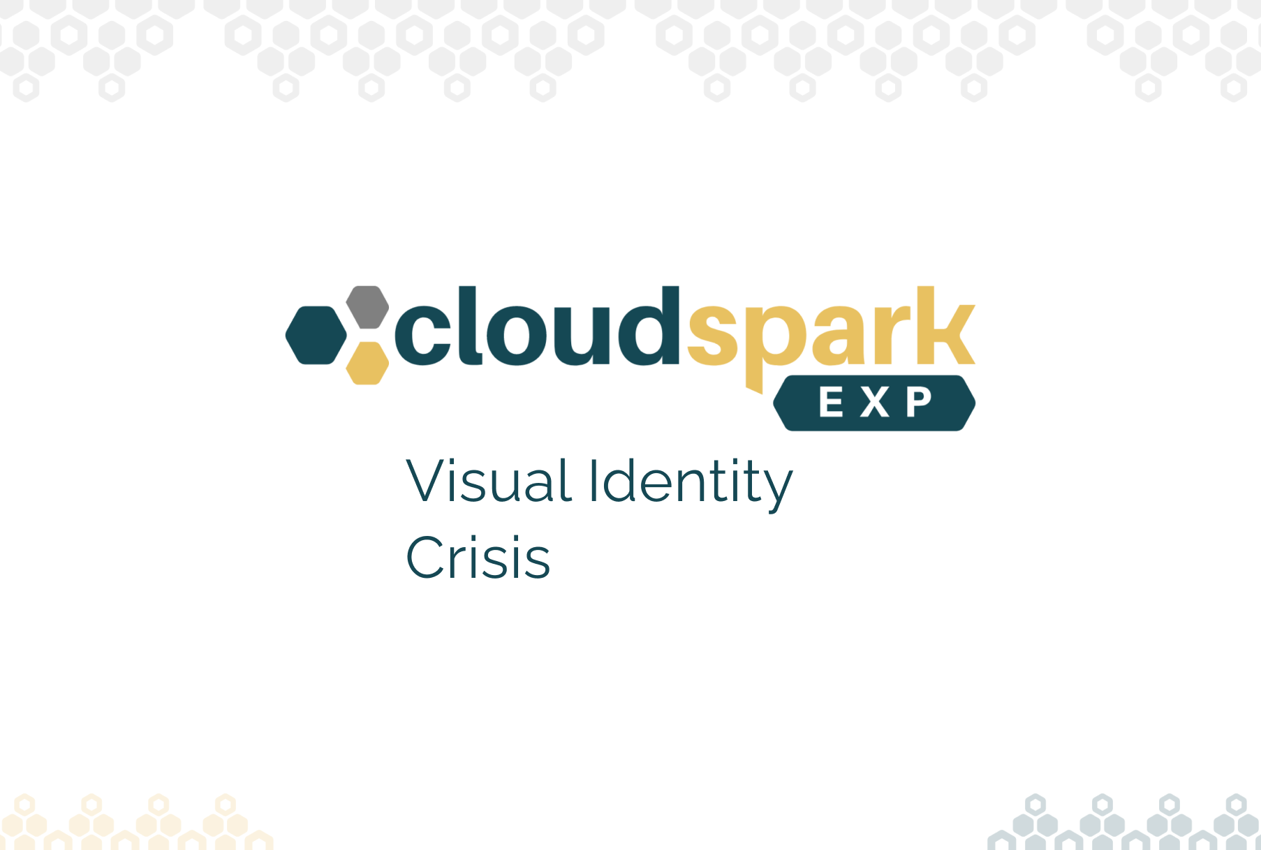 A logo for cloudspark exp visual identity crisis
