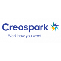 The creospark logo says work how you want.