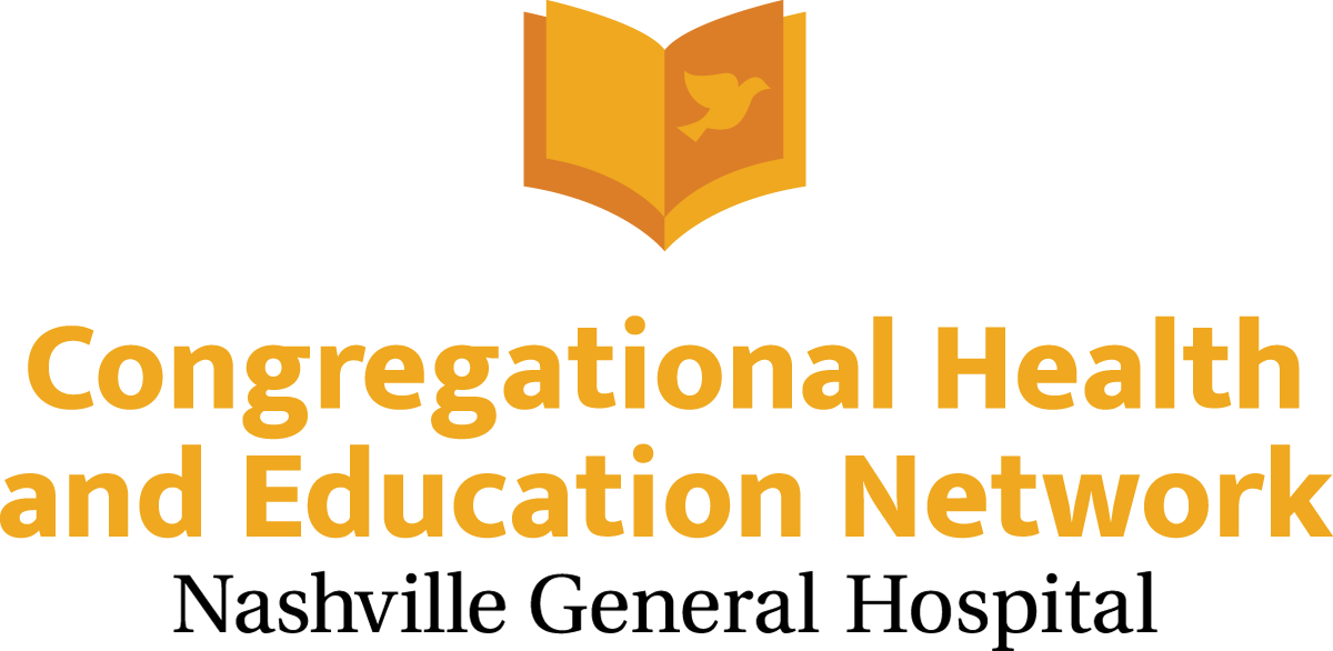 The logo for the congregational health and education network nashville general hospital.