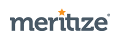 A logo for meritze with a star in the middle.