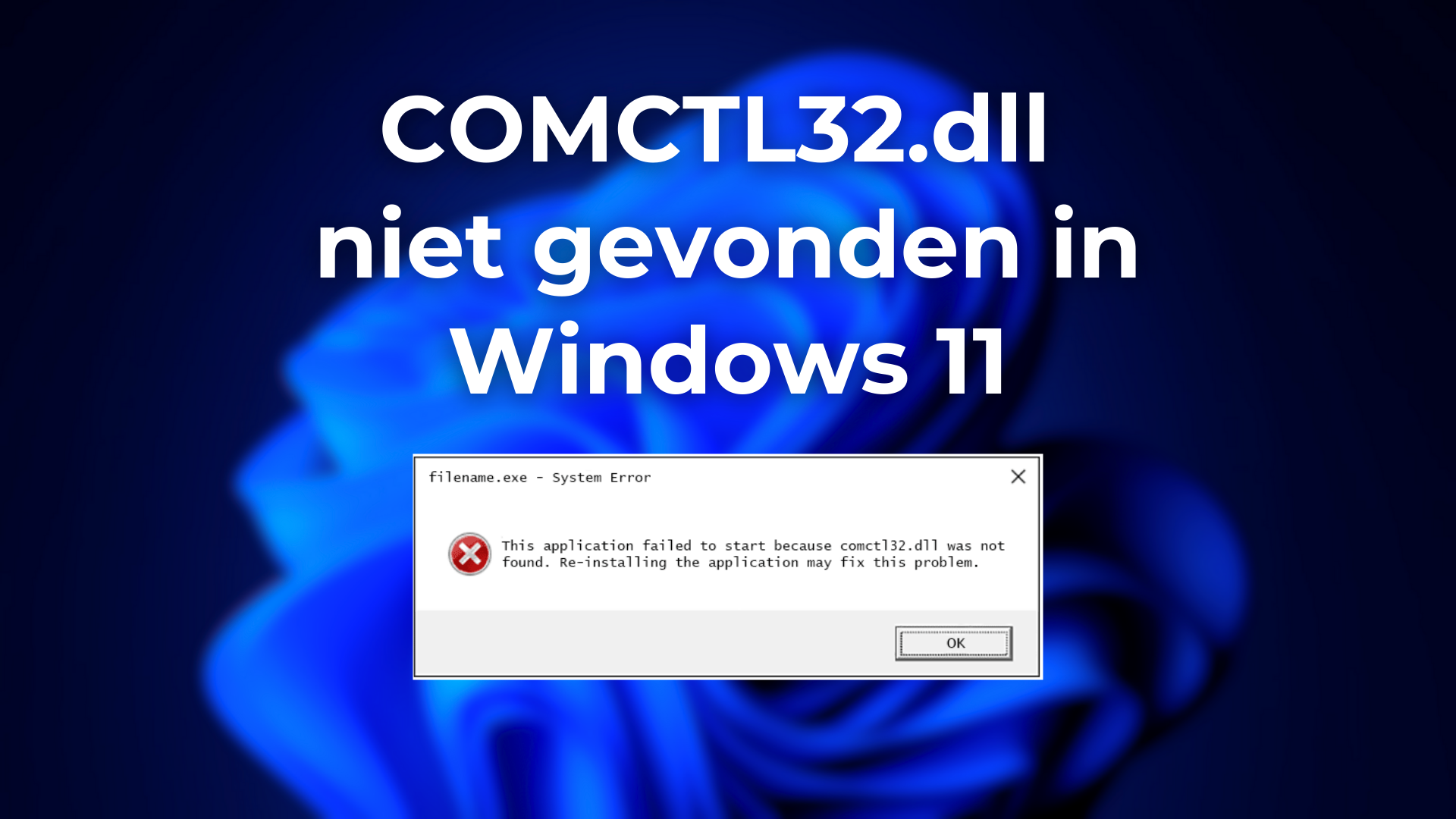 COMCTL32.dll niet gevonden in Windows 11