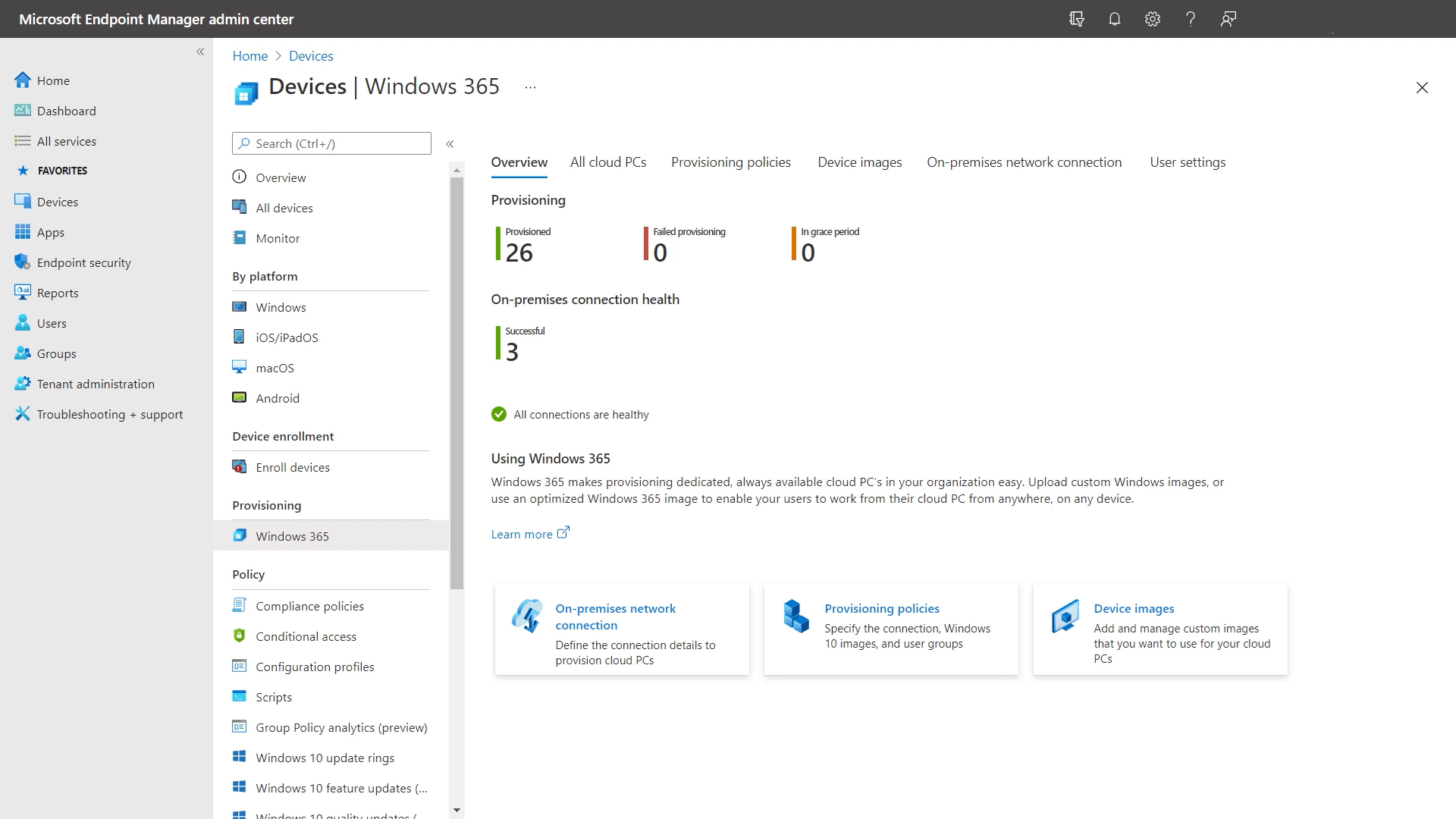 Microsoft endpoint manager admin center