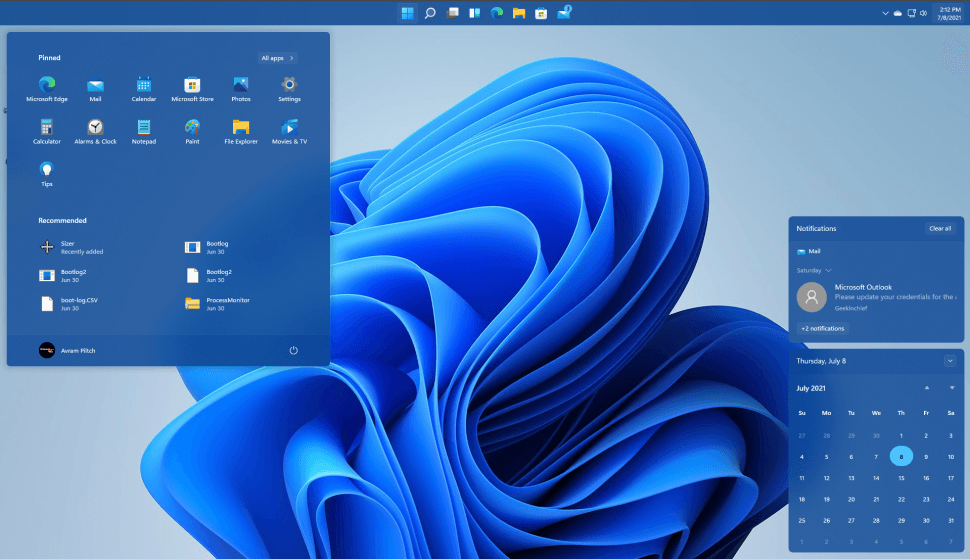 Windows 11 taakbalk aan de bovenkant