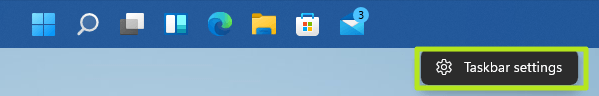 Windows 11 Taakbalk instellingen