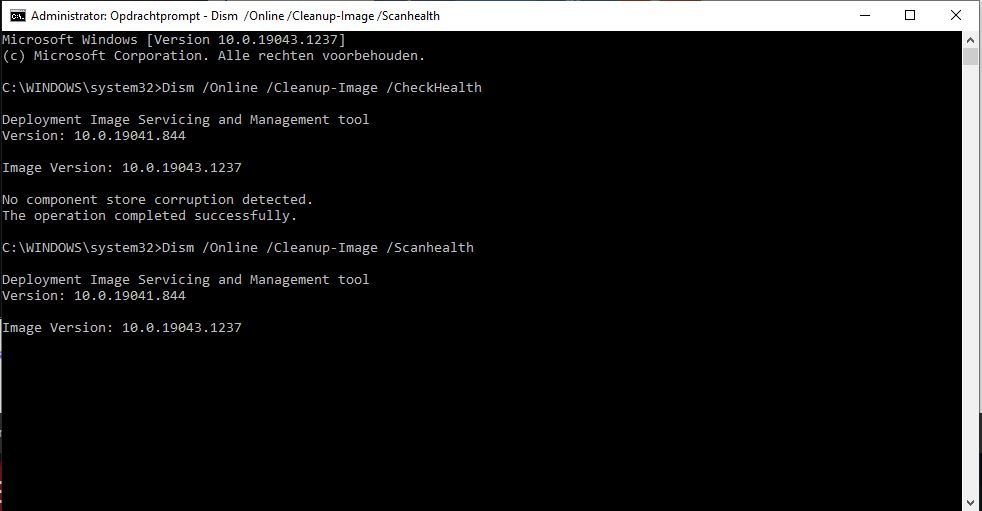 Dism online cleanup-image checkhealth