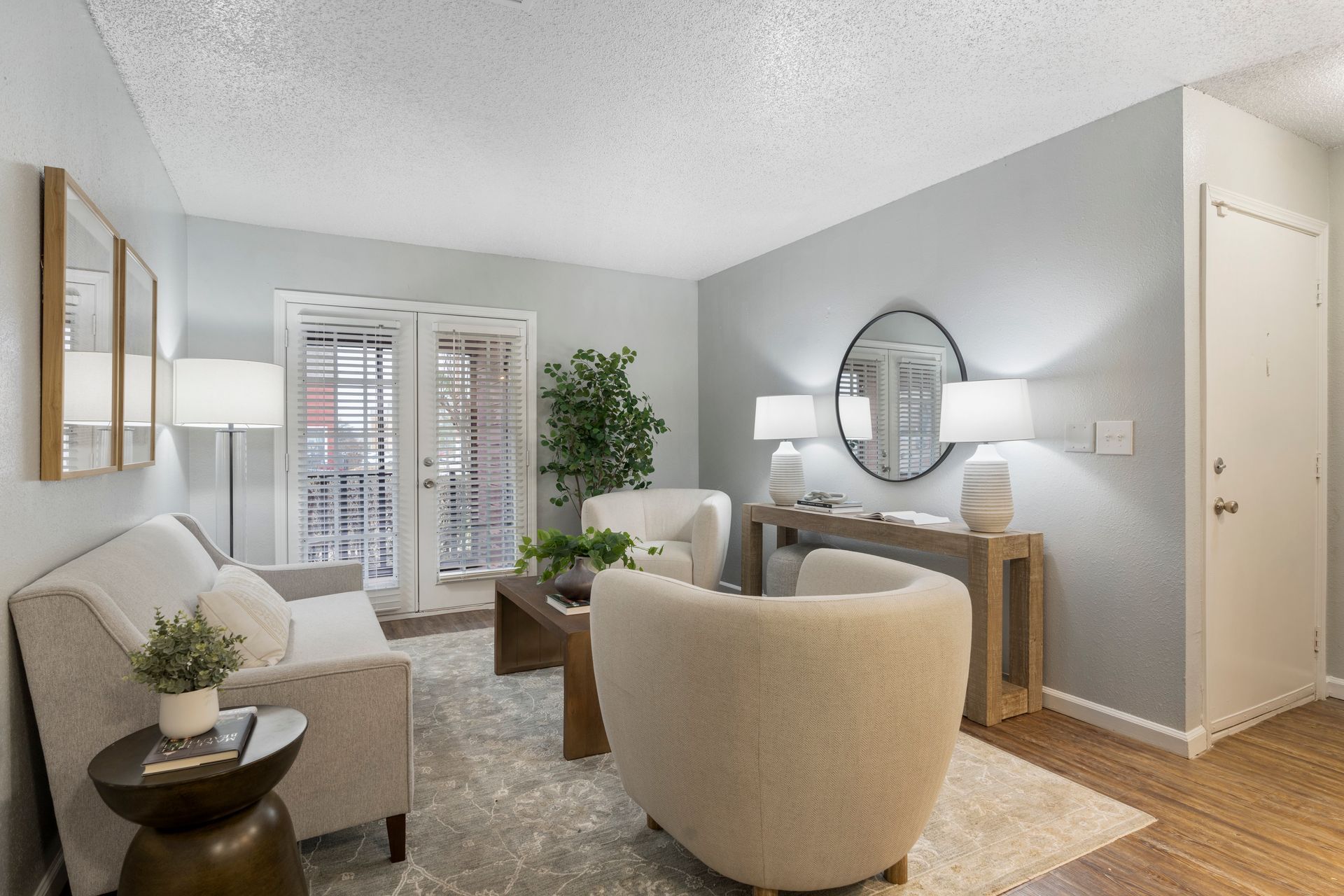 post oak apartments living room 1