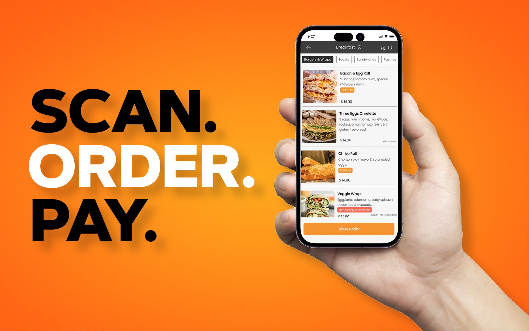 Scan Order Pay with BYTO mobile QR ordering