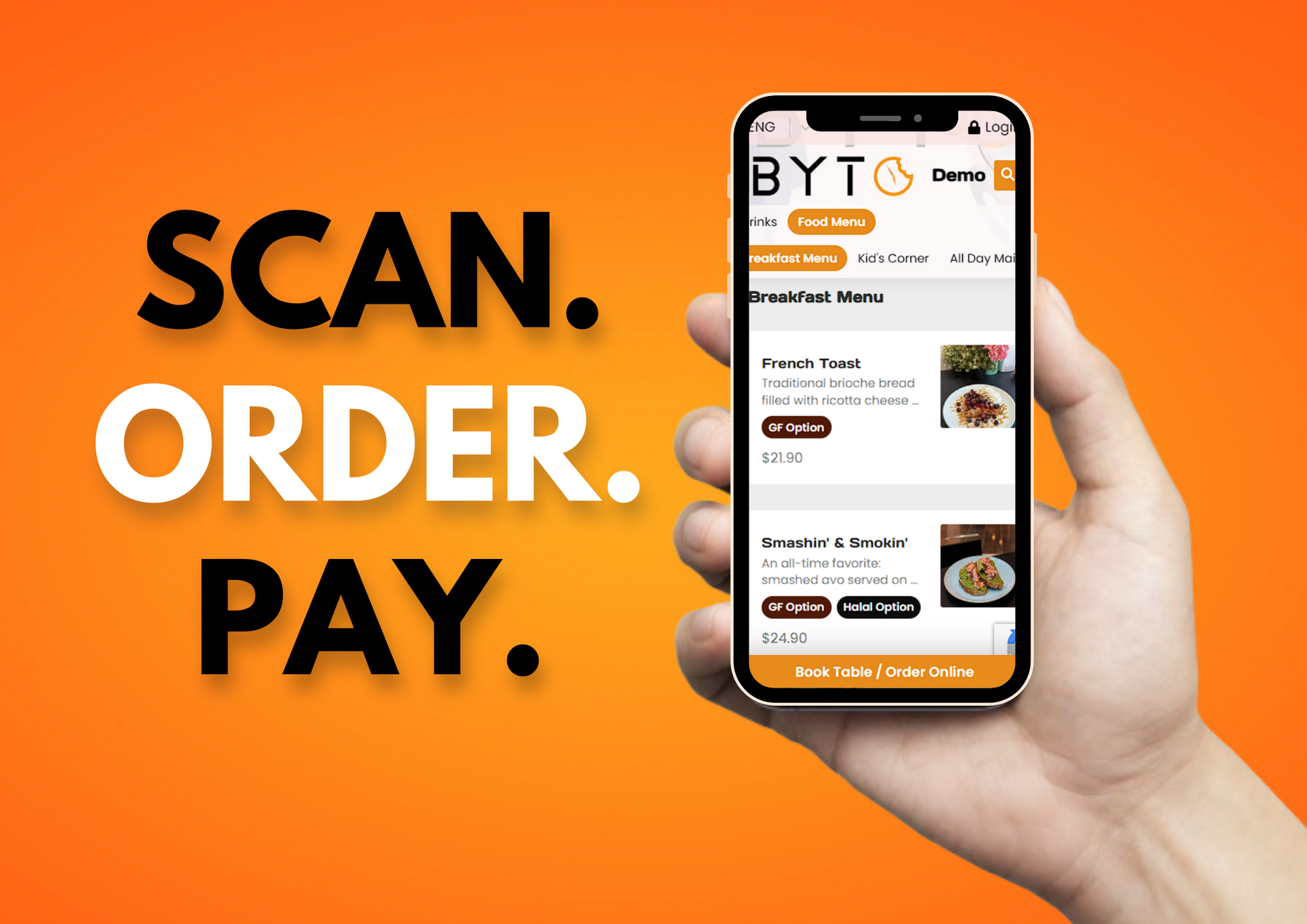 Scan Order and Pay with BYTO