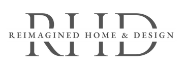 Logo for Reimagined Home & Design, with 