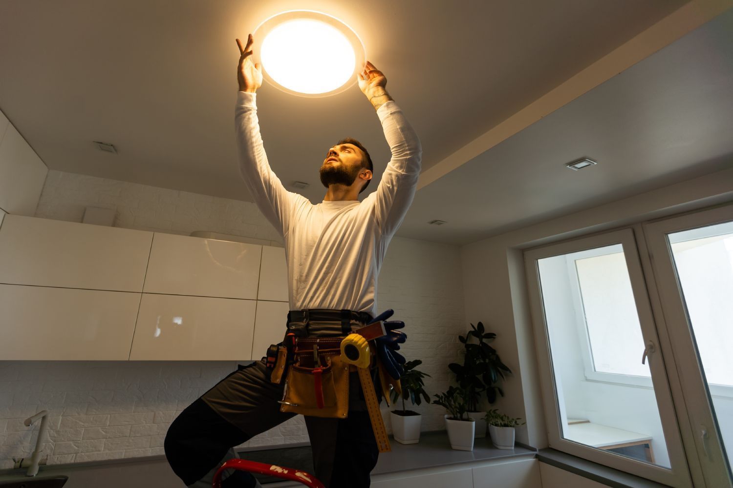 Repairing ceiling light fixture