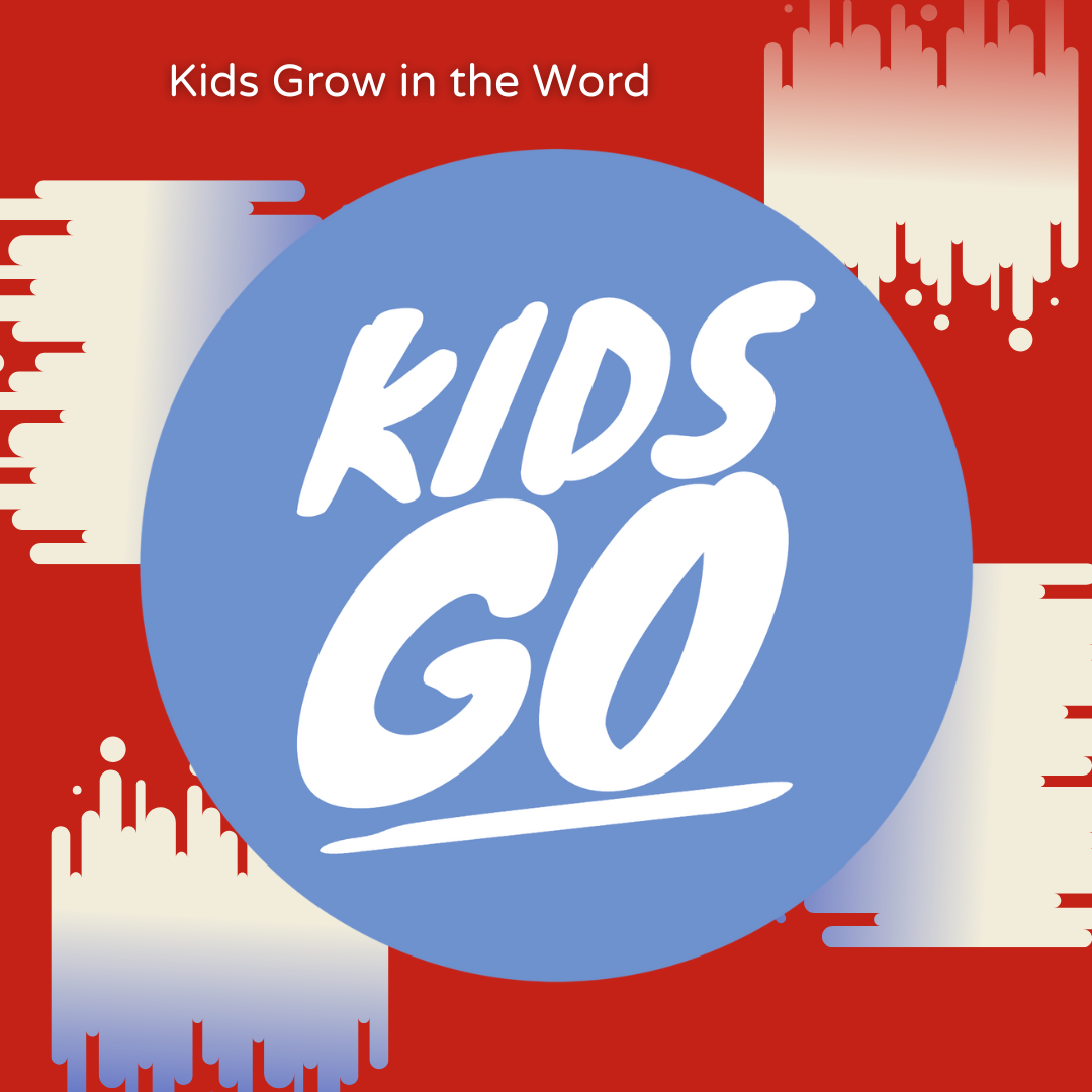 A kids go logo with a purple background