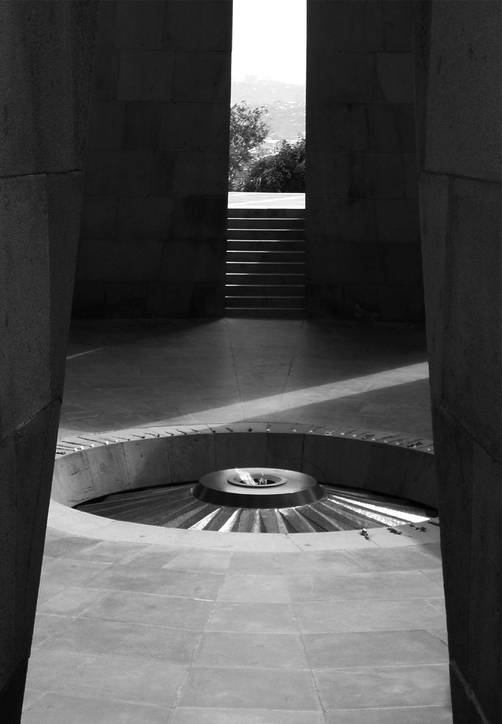 A photo of Dzidzernagapert the Armenian Genocide memorial monument in Armenia