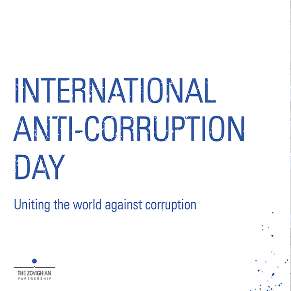 Illustrated title reading International Anti-Corruption Day