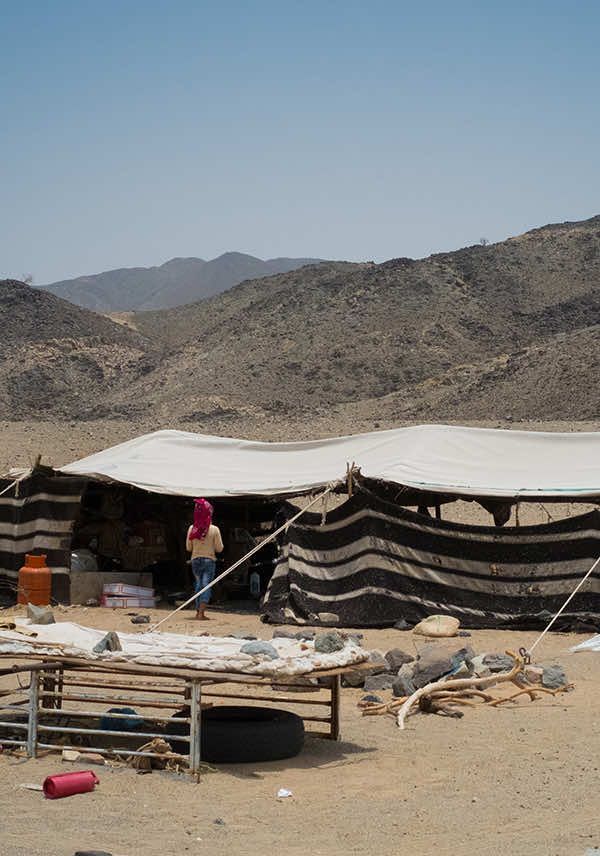 Vulnerable communities live in tents in Albaydha with poor access to safe housing and services