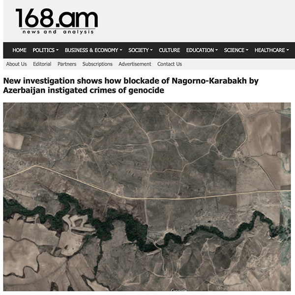 a screenshot of a press release about Artsakh Nagorno-Karabakh