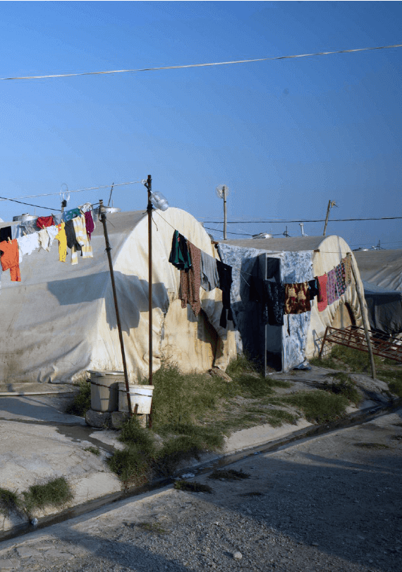 Yazidi camp tents