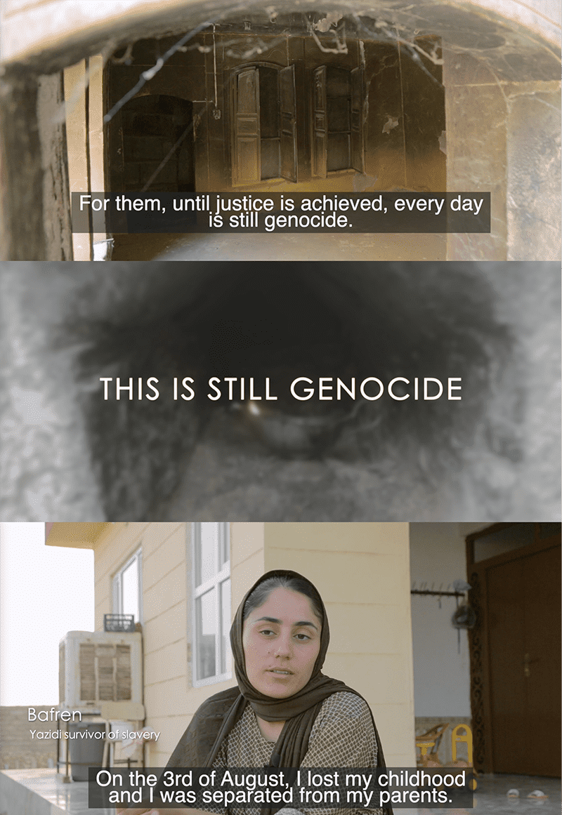 Screenshots from the Yazidi-led documentary