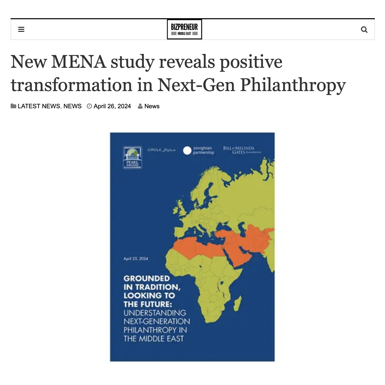 A new mena study reveals positive transformation in next-gen philanthropy