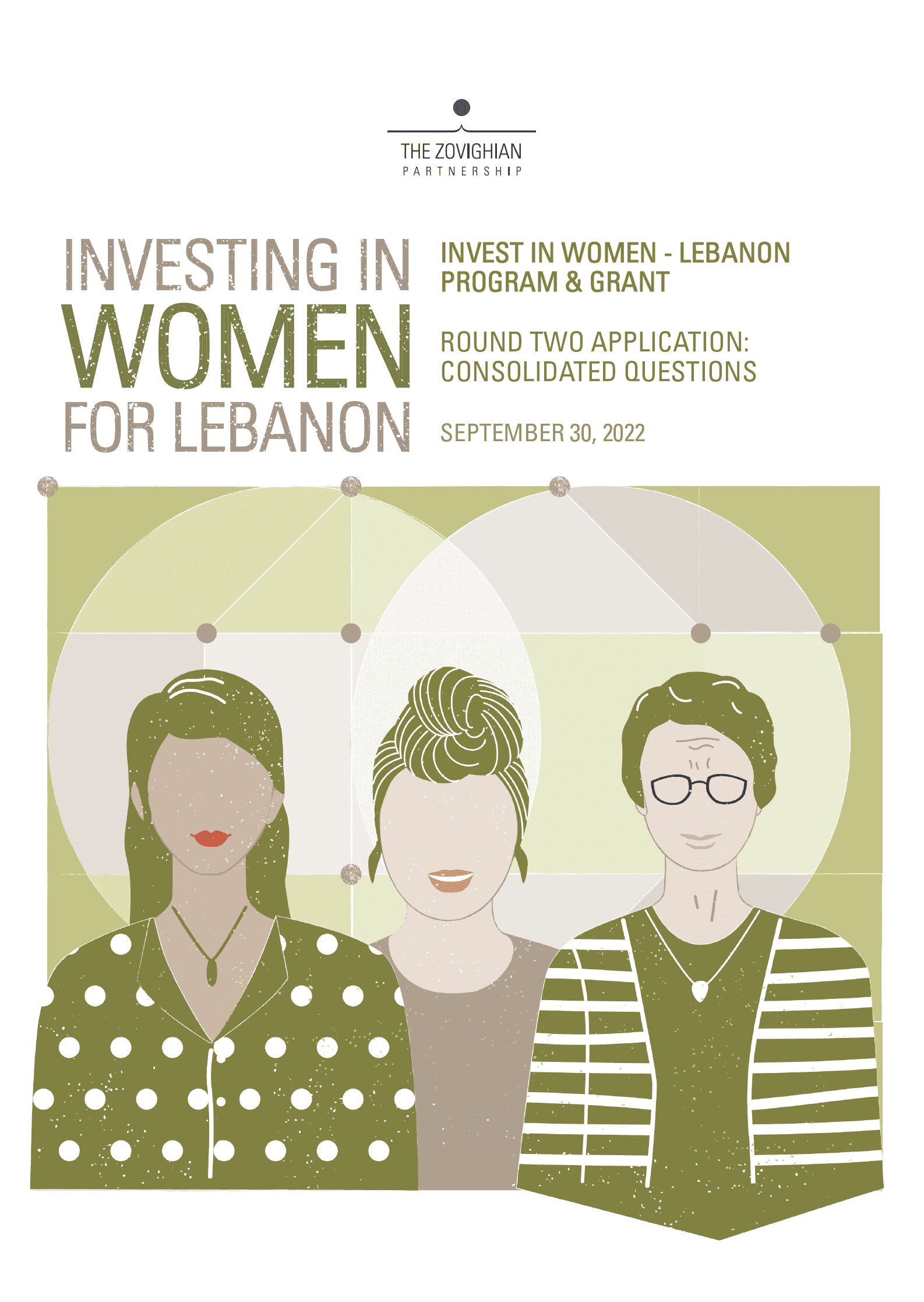 Cover screenshot of Cycle 3 overview of round 2 program and grant application. Illustration of 3 women