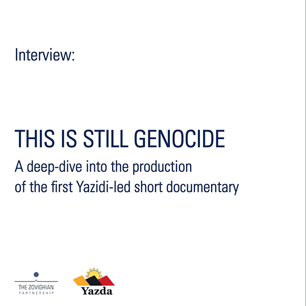 Illustrated text reading This is still genocide