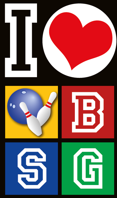 Palla da bowling e birilli; rossa 