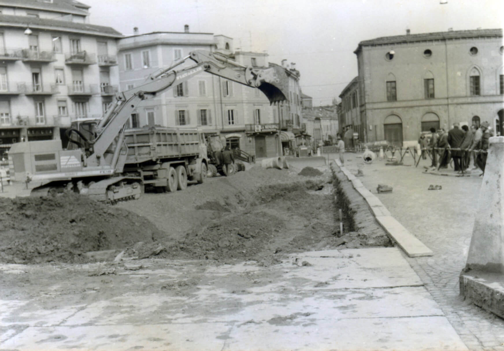 Operazioni di scavo in città
